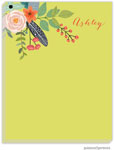Small Notepads by PicMe Prints - Feather & Flowers Lime