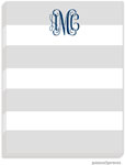 Small Notepads by PicMe Prints - Broad Stripes Grey