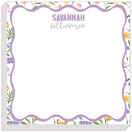 Square Notepads by PicMe Prints - Floral Whimsy (B) Square Notepads by PicMe Prints - Floral Whimsy (B)