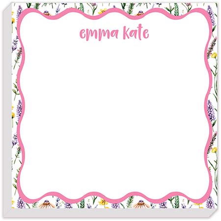 Square Notepads by PicMe Prints - Floral Whimsy (C) Square Notepads by PicMe Prints - Floral Whimsy (C)