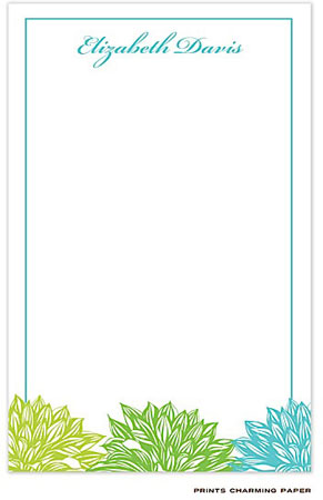 Prints Charming Notepads - Blue and Green Flowers Prints Charming Notepads - Blue and Green Flowers
