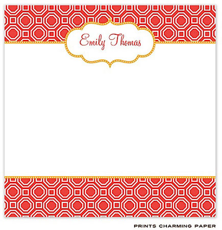 Prints Charming Notepads - Orange Geometric