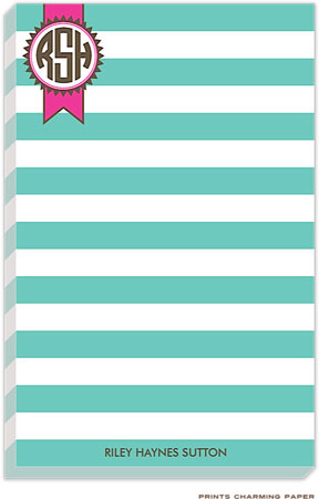 Prints Charming Notepads - Teal Circle Monogram Prints Charming Notepads - Teal Circle Monogram