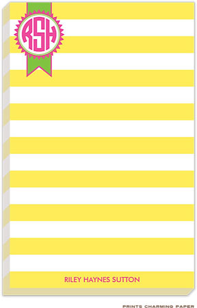 Prints Charming Notepads - Yellow Circle Monogram Prints Charming Notepads - Yellow Circle Monogram