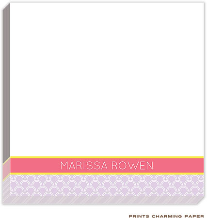 Prints Charming Notepads - Lilac Stylish Scallop