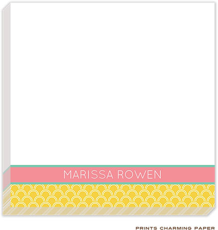 Prints Charming Notepads - Yellow Stylish Scallop