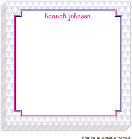 Prints Charming Notepads - Purple Triangle Pattern