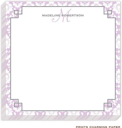 Prints Charming Notepads - Stylish Orchid Damask