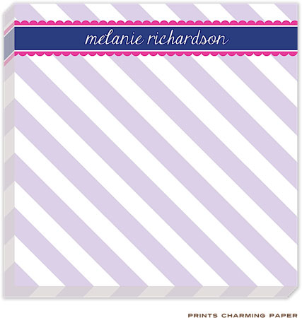 Prints Charming Notepads - Sweet Purple Stripes