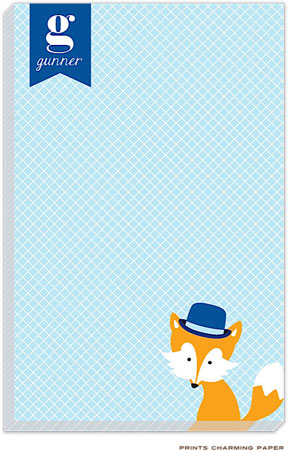 Prints Charming Notepads - Stylish Blue Fox