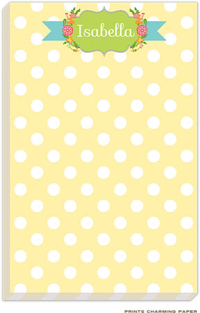 Prints Charming Notepads - Yellow Polka Dot Banner Prints Charming Notepads - Yellow Polka Dot Banner