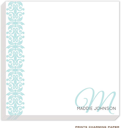 Prints Charming Notepads - Aqua Classic Motif
