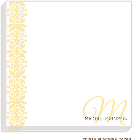 Prints Charming Notepads - Golden Classic Motif Prints Charming Notepads - Golden Classic Motif