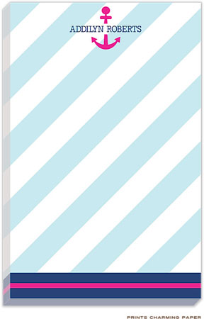 Prints Charming Notepads - Blue Stripe Anchor Prints Charming Notepads - Blue Stripe Anchor