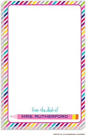 Prints Charming Notepads - Pink Pencil
