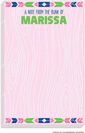 Prints Charming Notepads - Pink Woodgrain Camp Notes Prints Charming Notepads - Pink Woodgrain Camp Notes