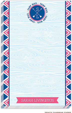 Prints Charming Notepads - Blue Arrow Seal Camp Mail