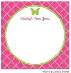 Prints Charming Notepads - Leaf Lattice Hot Pink