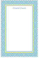 Prints Charming Notepads - Blue Linking Pattern