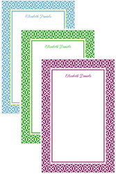 Prints Charming Notepads - Blue Linking Pattern