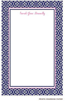 Prints Charming Notepads - Navy Blue Linking Pattern