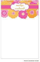 Prints Charming Notepads - Modern Floral - Pink and Orange