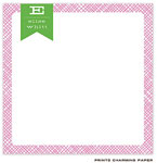 Prints Charming Notepads - Pink Crosshatch Border