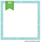 Prints Charming Notepads - Blue Crosshatch Border