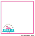 Prints Charming Notepads - Pink Bordered Apple Banner