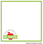 Prints Charming Notepads - Green Bordered Apple Border
