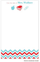 Prints Charming Notepads - Blue and Red Chevron Teacher