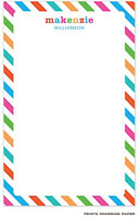 Prints Charming Notepads - Multi-Color Diagonal Striped Border