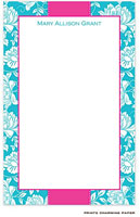 Prints Charming Notepads - White Floral on Blue and Hot Pink
