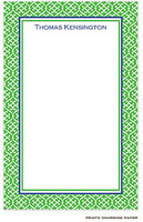 Prints Charming Notepads - Green Linking Pattern