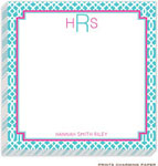 Prints Charming Notepads - Turquoise Lattice Pattern