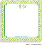 Prints Charming Notepads - Lime Lattice Pattern