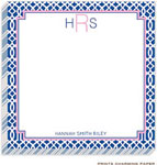 Prints Charming Notepads - Navy Lattice Pattern