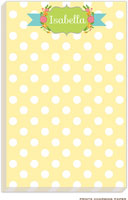 Prints Charming Notepads - Yellow Polka Dot Banner