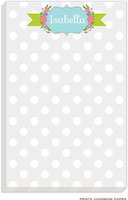 Prints Charming Notepads - Gray Polka Dot Banner