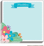 Prints Charming Notepads - Vintage Blue Floral Banner