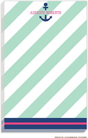 Prints Charming Notepads - Mint Stripe Anchor