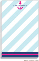 Prints Charming Notepads - Blue Stripe Anchor
