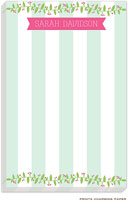 Prints Charming Notepads - Mint Foliage Stripes