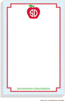 Prints Charming Notepads - Blue Monogrammed Apple