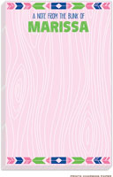 Prints Charming Notepads - Pink Woodgrain Camp Notes