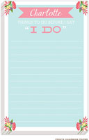 Prints Charming Notepads - Aqua Bridal Checklist