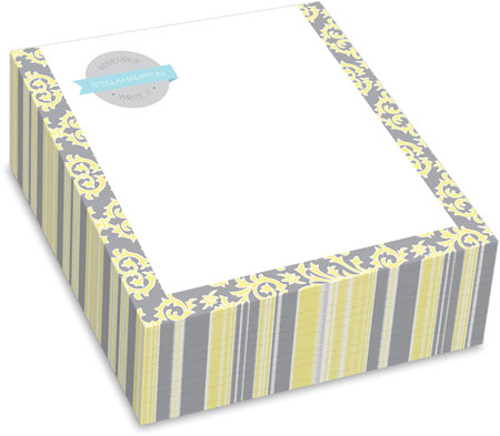 Spark & Spark Chunky Notepads (Yellow Victorian Ways - Cube)