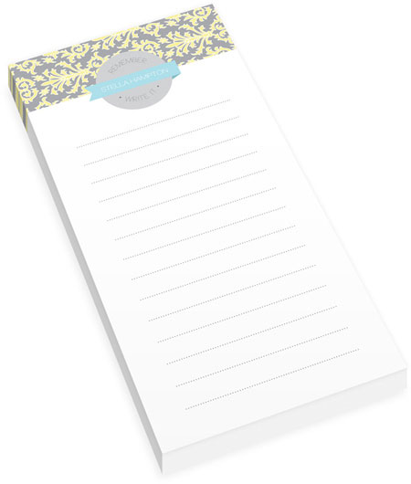 Spark & Spark Notepads (Yellow Victorian Ways - Magnet) Spark & Spark Notepads (Yellow Victorian Ways - Magnet)
