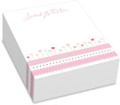 Spark & Spark Chunky Notepads (Ribbons And Flowers - Cube)