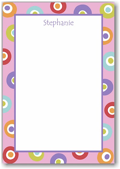 Stacy Claire Boyd Stationery - Pink Yo Yo (Padded Stationery)